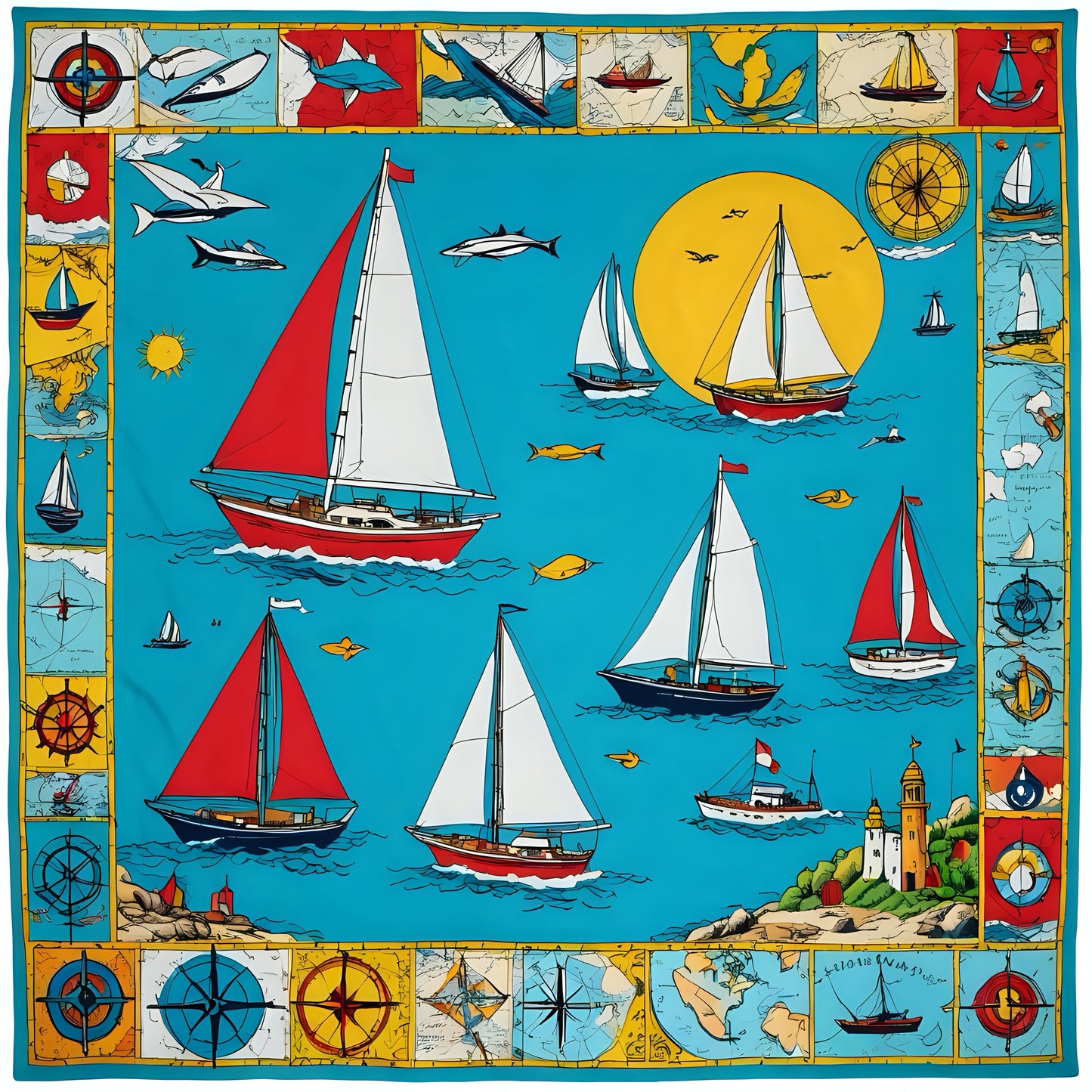 Dream of the Ocean scarf 90
